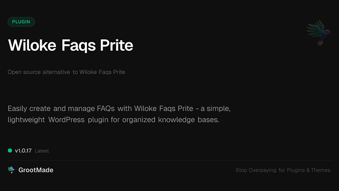 Wiloke Faqs Prite
