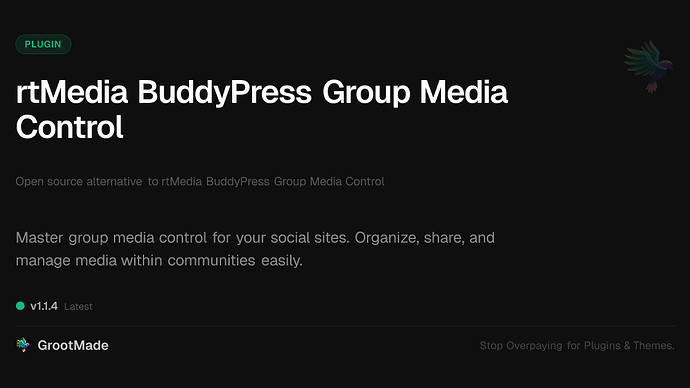rtMedia BuddyPress Group Media Control