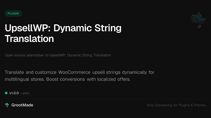 UpsellWP: Dynamic String Translation