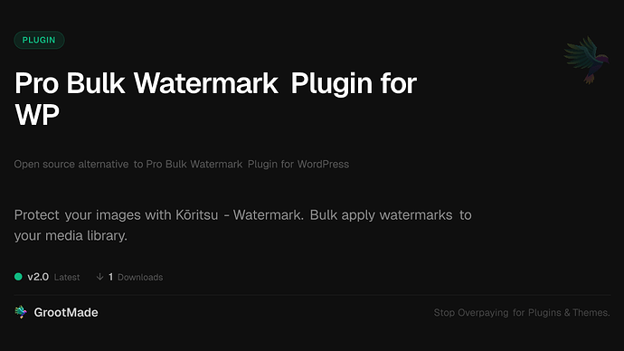 Pro Bulk Watermark Plugin for WP