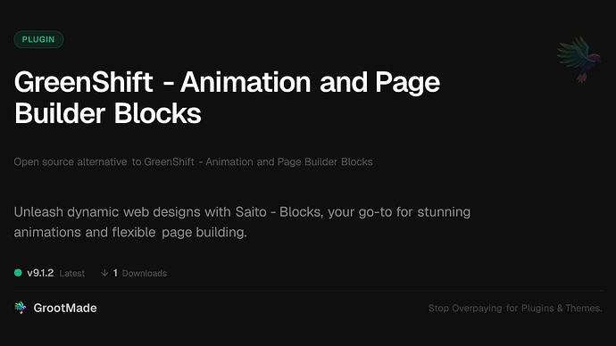 GreenShift - Animation and Page Builder Blocks