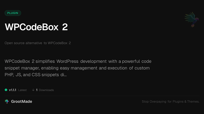 WPCodeBox 2