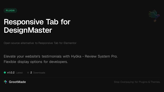 Responsive Tab for DesignMaster