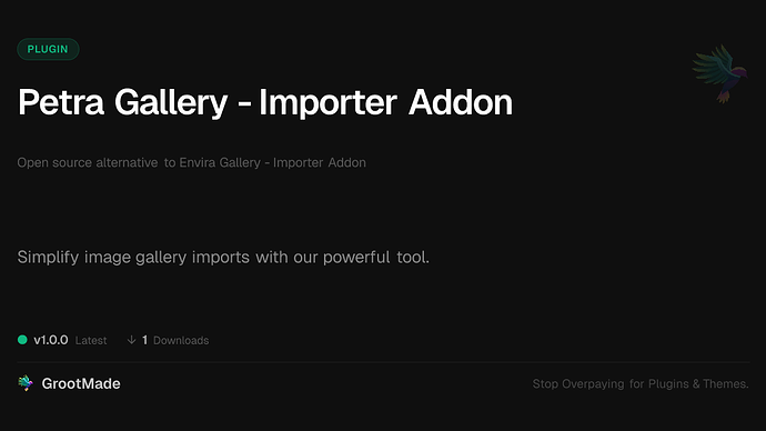 Petra Gallery - Importer Addon