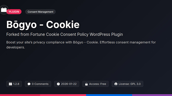 Fortune Cookie Consent Policy WP Plugin