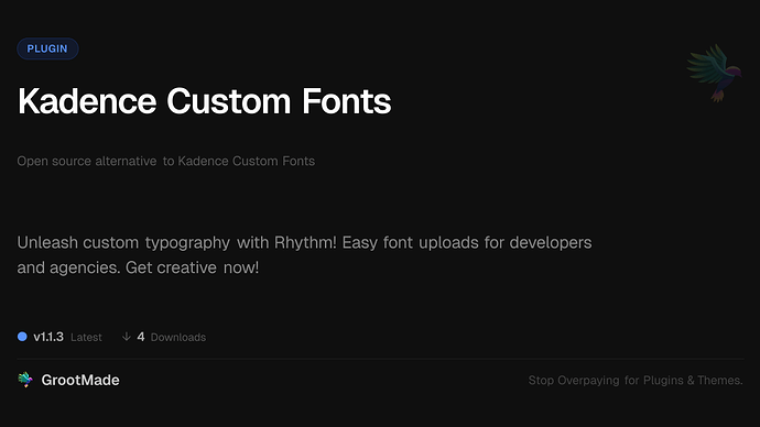 Kadence Custom Fonts