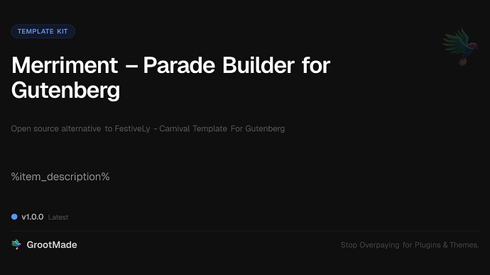 Merriment – Parade Builder for Gutenberg