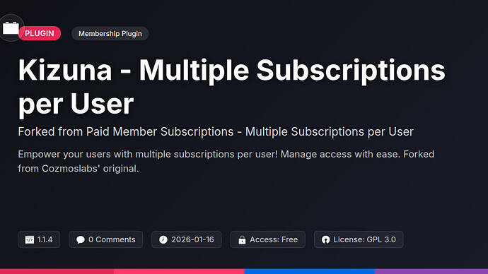 AccessPass Pro - Multiple Subscriptions per User