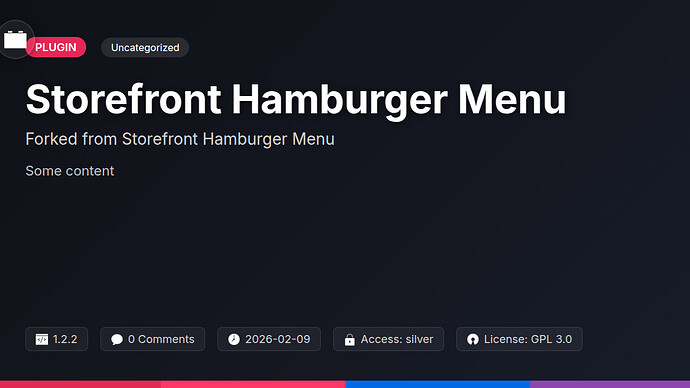 Storefront Hamburger Menu