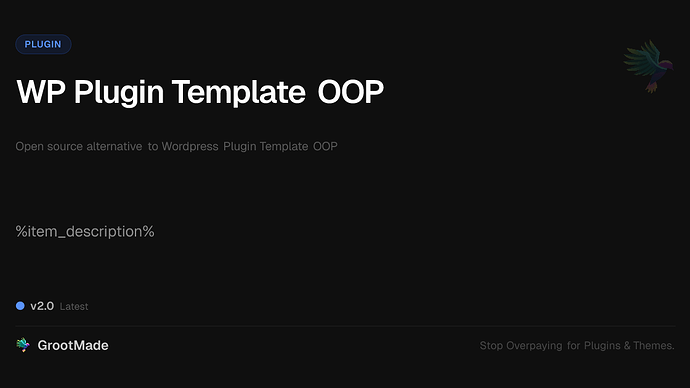 WP Plugin Template OOP