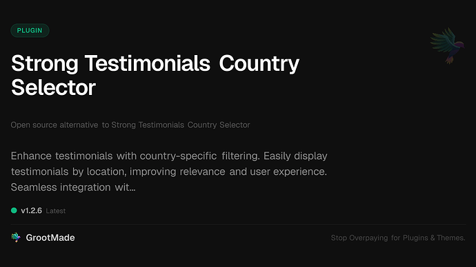 Strong Testimonials Country Selector