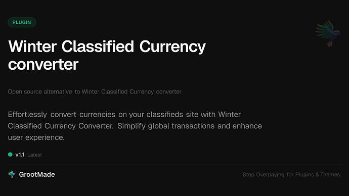 Winter Classified Currency converter