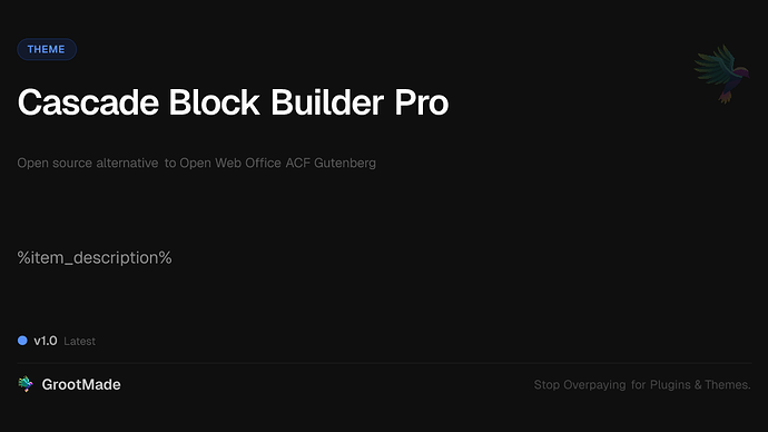 Cascade Block Builder Pro