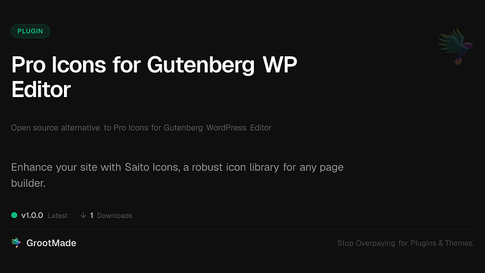 Pro Icons for Gutenberg WP Editor
