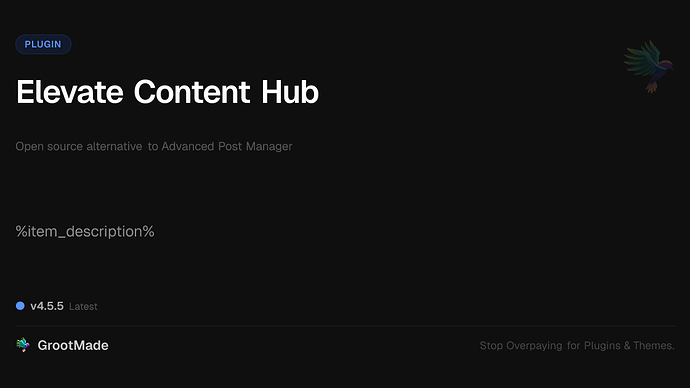 Elevate Content Hub