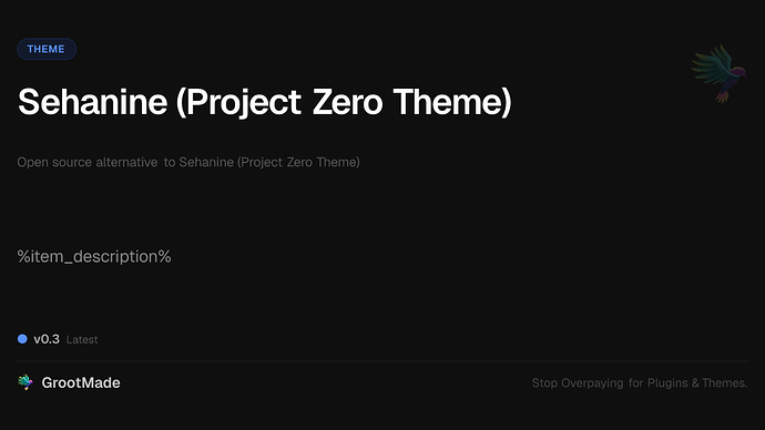 Sehanine (Project Zero Theme)