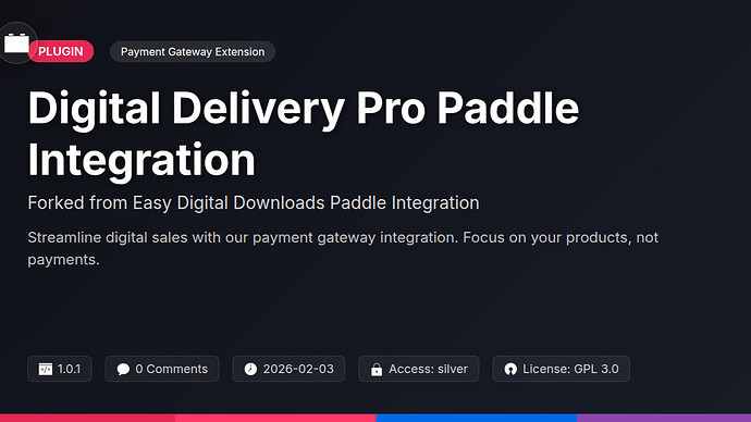 Awesome Downloads Paddle Integration