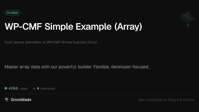 WP-CMF Simple Example (Array)