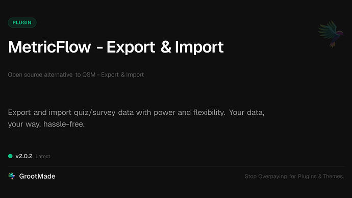 MetricFlow - Export & Import