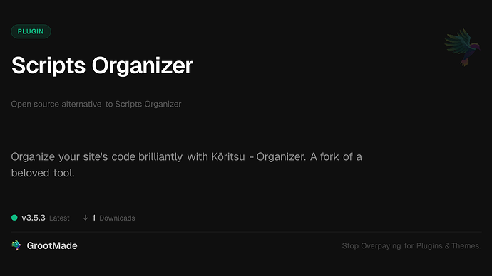 Scripts Organizer