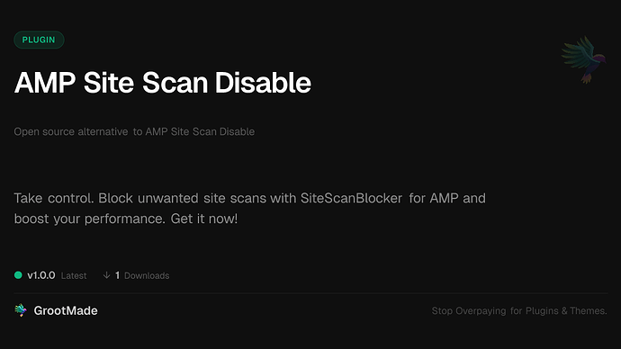 AMP Site Scan Disable