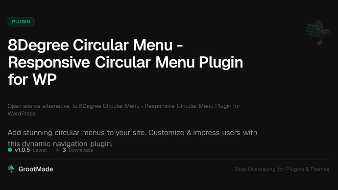 8Degree Circular Menu - Responsive Circular Menu Plugin for WP