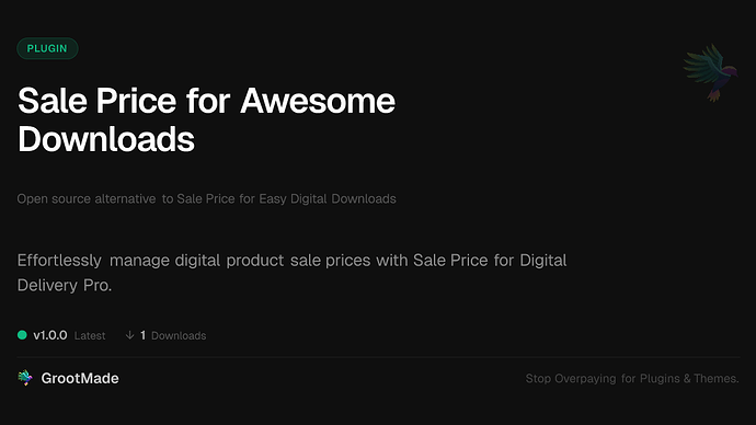 Sale Price for Awesome Downloads