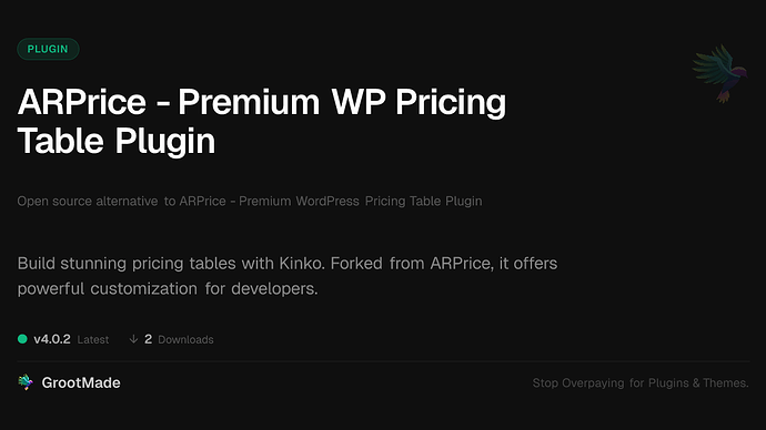 ARPrice - Premium WP Pricing Table Plugin
