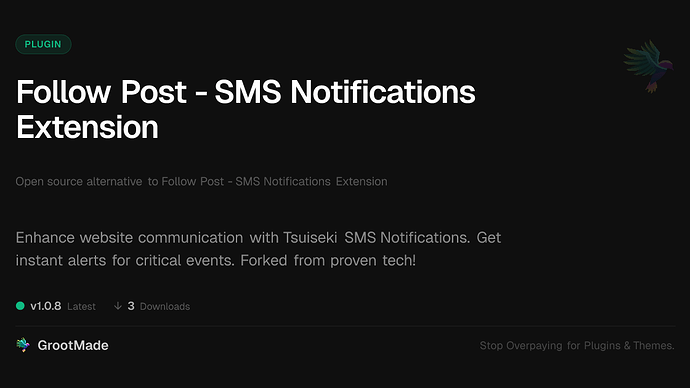Follow Post - SMS Notifications Extension