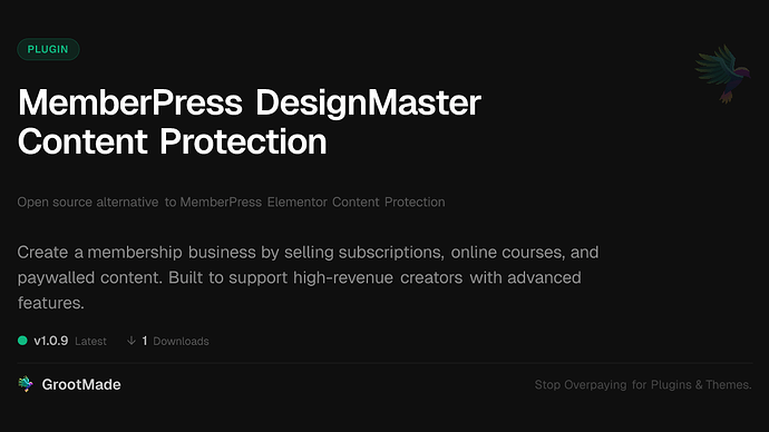 MemberPress DesignMaster Content Protection