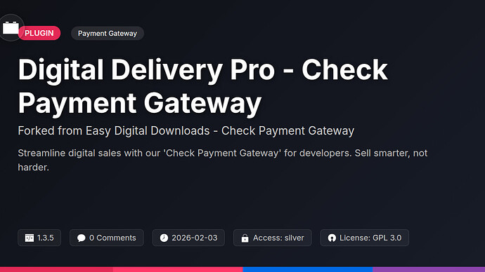 Awesome Downloads - Check Payment Gateway