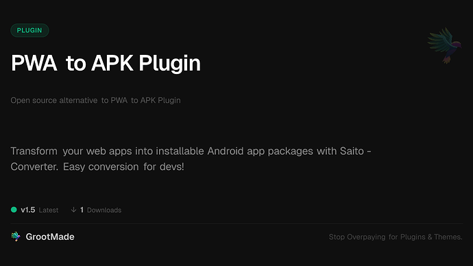PWA to APK Plugin