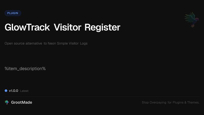 GlowTrack Visitor Register