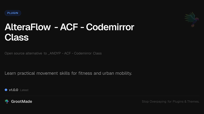AlteraFlow - ACF - Codemirror Class