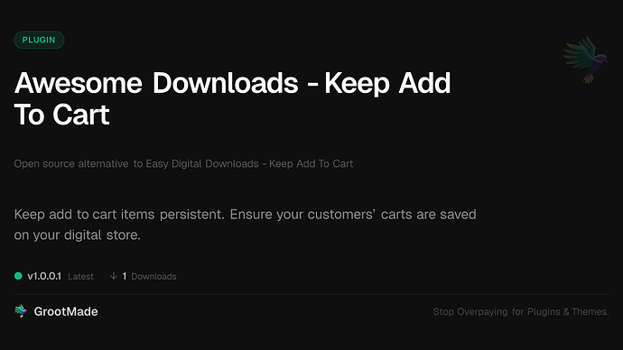 Awesome Downloads - Keep Add To Cart