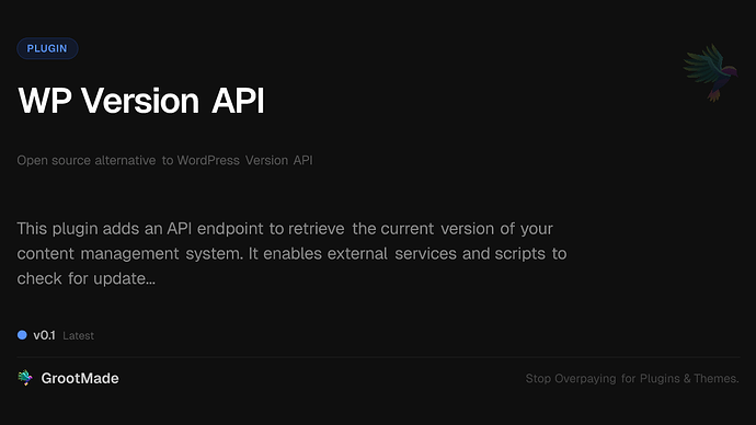 WP Version API
