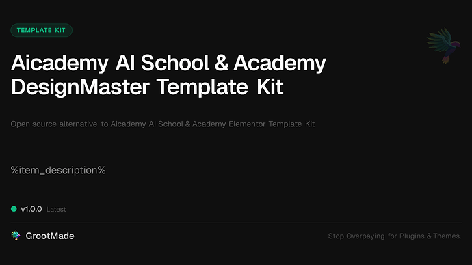 Aicademy AI School & Academy DesignMaster Template Kit