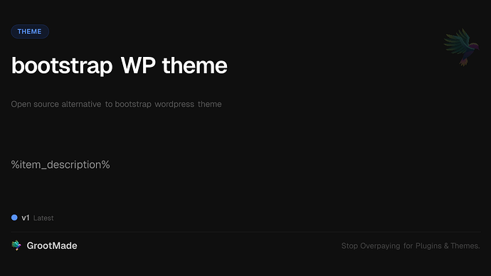 bootstrap WP theme