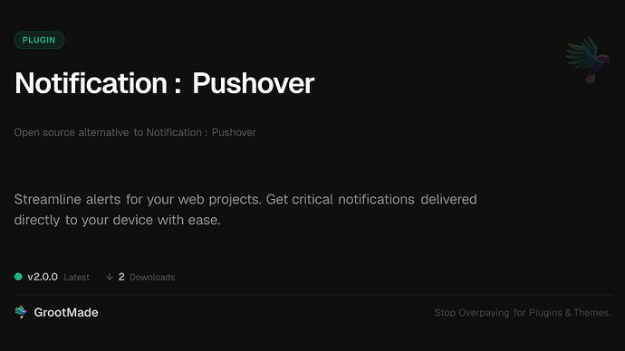 Notification : Pushover