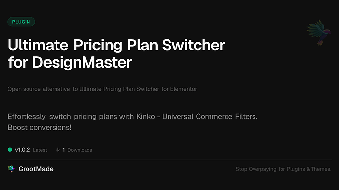 Ultimate Pricing Plan Switcher for DesignMaster