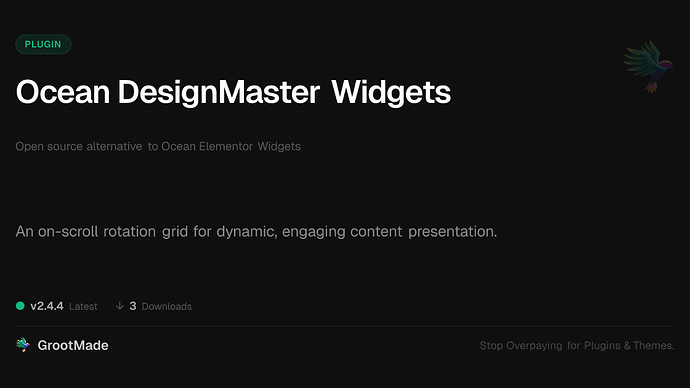 Ocean DesignMaster Widgets
