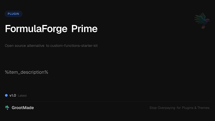 FormulaForge Prime