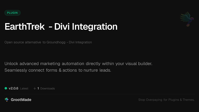 EarthTrek - Divi Integration