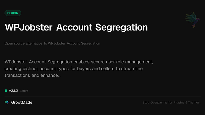 WPJobster Account Segregation
