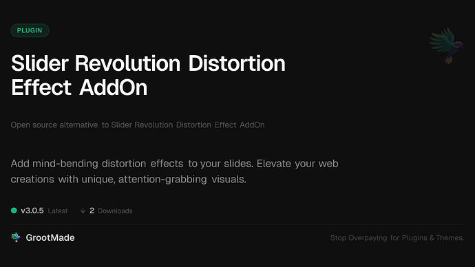Slider Revolution Distortion Effect AddOn