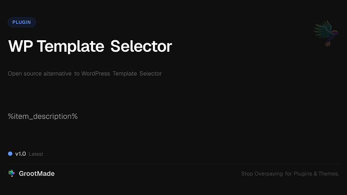 WP Template Selector