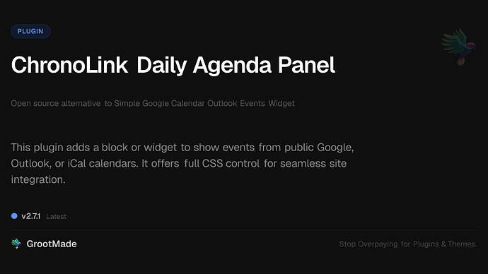 ChronoLink Daily Agenda Panel