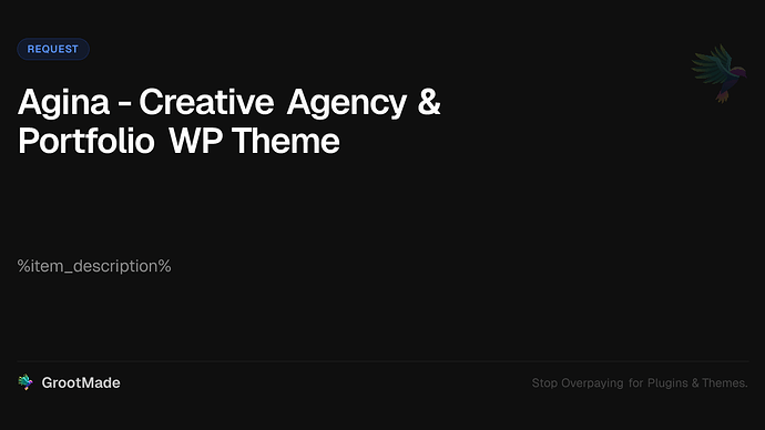 Agina - Creative Agency & Portfolio WP Theme