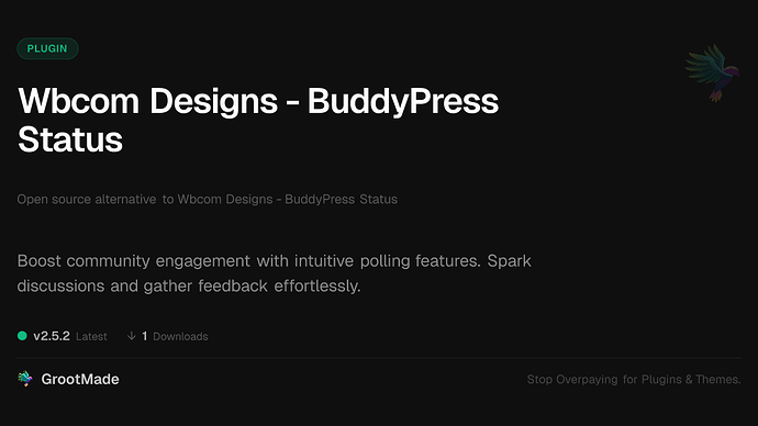 Wbcom Designs - BuddyPress Status