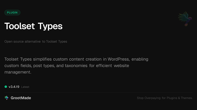 Toolset Types